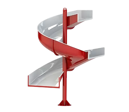 ダブルエントリースパイラルコンベアシュート